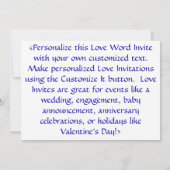 Love Pink Glamour Parties scintillant Invitations  (Dos)