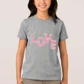 Love Pink Glitter Tri-Blend Shirt (Voorkant)