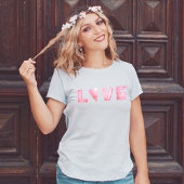 Love Pink Heart Valentine's Day / T-shirt été