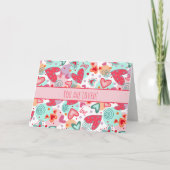 Love Pink Hearts Inspirivity Carte pour notes (Devant)