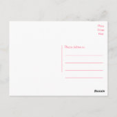 Love Pink Hearts Mason Jar Briefkaart (Achterkant)