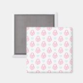 Love Pink Locker Key for Valentijns's Pattern Magneet (Voorkant / Achterkant)