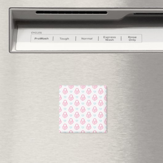 Love Pink Locker Key for Valentijns's Pattern Magneet (Insitu (Vaatwasser))