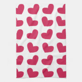 Love Pink Love Heart Theedoek (Verticaal)