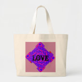 LOVE PINK MANDALA GROTE TOTE BAG (Voorkant)