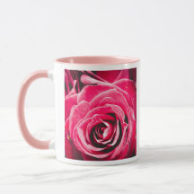 Love Pink Roses 11oz Two-Tone Mug Pink