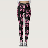 Love Pink Sunflower Leggings (Voorkant)