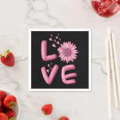 Love Pink Sunflower Servet (Insitu)