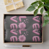 Love Pink Sunflower Tissuepapier (Geschenk)
