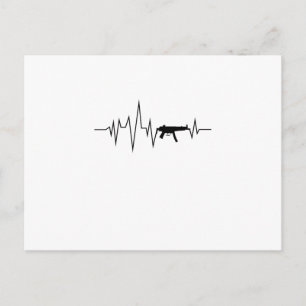 Love Pistool Heartbeat Cool Gifts Briefkaart