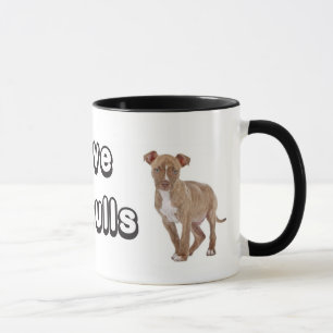 Love Pitbull Puppy Dog Coffee Cup Mok
