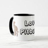 Love Pitbull Puppy Dog Coffee Cup Mok (Voorkant links)