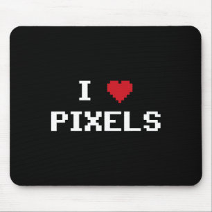 Love Pixels C64 Fans Heart Gaming Shirt Funny Vide Muismat