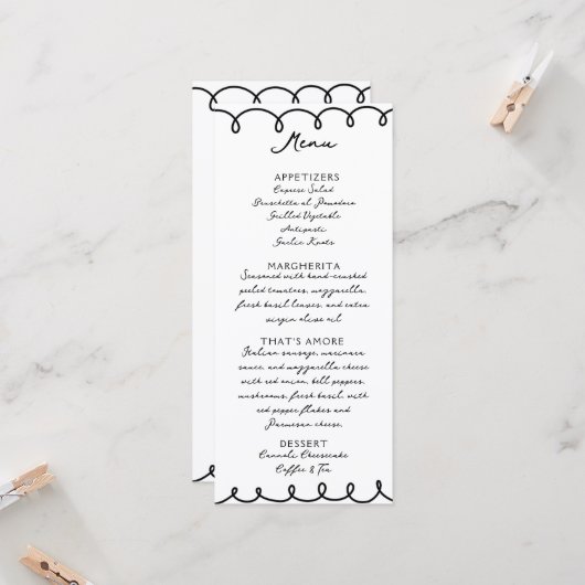 Love & Pizza | Menu Fantaisiste (Devant/Arrière en situation)