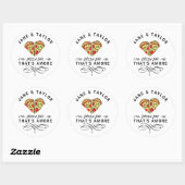 Love Pizza Personalized Ronde Sticker (Vel)