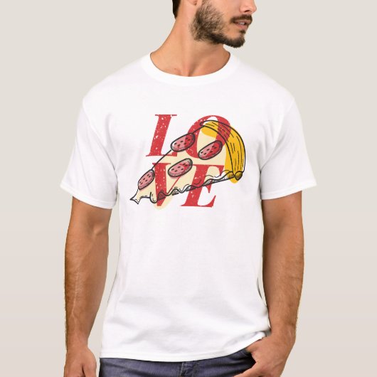 Love Pizza T-shirt (Voorkant)