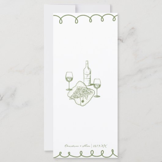 Love & Pizza | Whimsical  Menu (Dos)