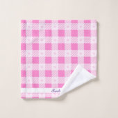 Love Plaid Collection rose moderne (Gant de toilette)