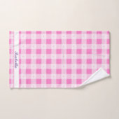 Love Plaid Collection rose moderne (Serviette à main)
