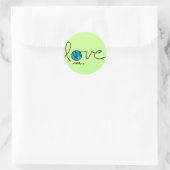 Love Planet Earth Ronde Sticker (Tas)