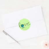 Love Planet Earth Ronde Sticker (Envelop)