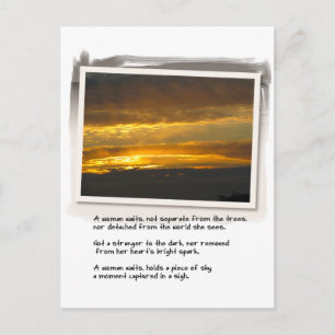 Love Poem and Birch Bay Sunset Briefkaart