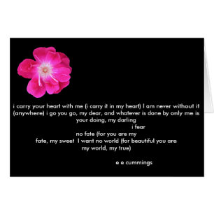 Love poem by e e commente avec rose rose