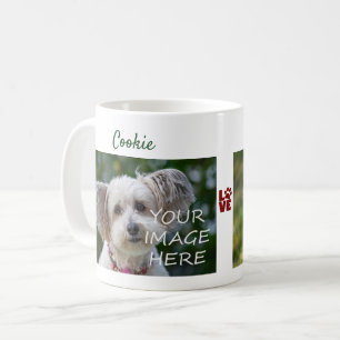 LOVE Poot 2 Honden Foto's Namen Modern Mooie Nieuw Koffiemok
