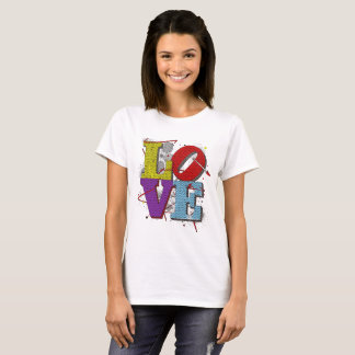 LOVE Pop Art  – Retro Valentijns T-Shirt