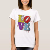 LOVE Pop Art  – Retro Valentine’s T-Shirt (Devant)