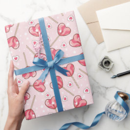 Love Pop Retro Valentijns's inpakpapier