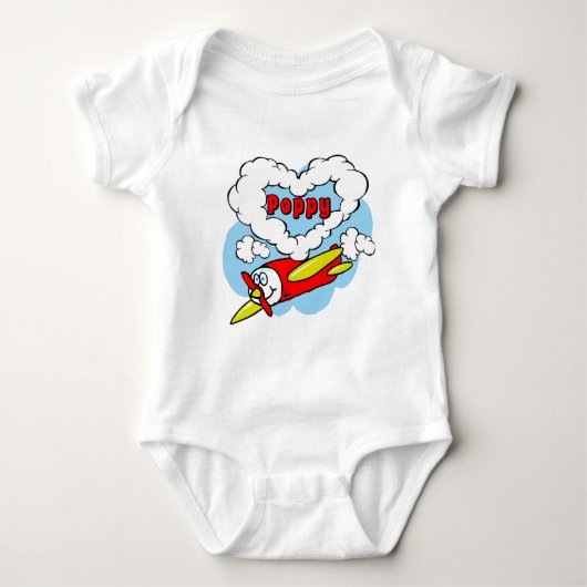Love Poppy Kinder Vliegtuig Romper (Voorkant)