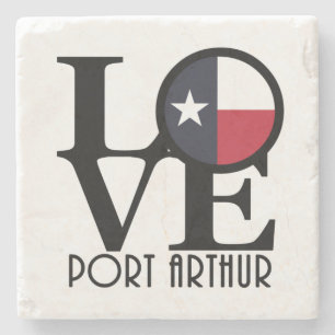 LOVE Port Arthur Texas Stenen Onderzetter