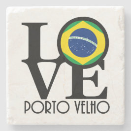 LOVE Porto Velho Stenen Onderzetter