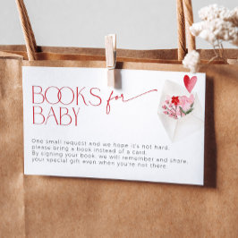 Love Post met Hearts Valentijn Boeken voor Baby Informatiekaartje