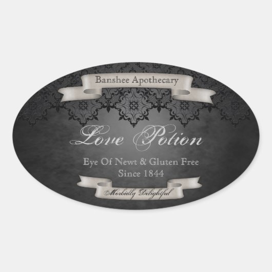  Love Potion Halloween Fles Stickers (Voorkant)