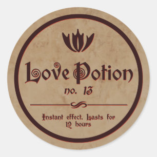 Love Potion    Halloween-label Ronde Sticker