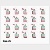 Love Potion Hearts Bottle Vierkante Sticker (Vel)