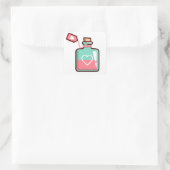 Love Potion Hearts Bottle Vierkante Sticker (Tas)
