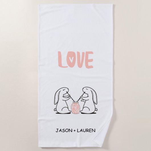 Love Potion | Monogram strand Strandlaken (Voorkant)