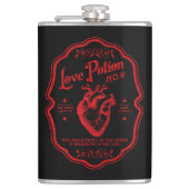 Love Potion No. 9 Red Glitter Heupfles (Voorkant)