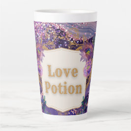 Love potion paarse patroonkunst van Renee Lavoie Latte Mok