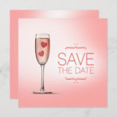 Love Potion Roze Bewaar de datum Save The Date (Voorkant / Achterkant)