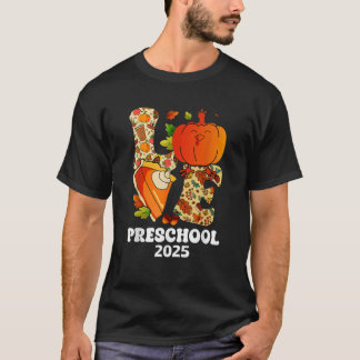 Love Preschool Funny Turkije Pompoen Herfst 2025 A T-shirt