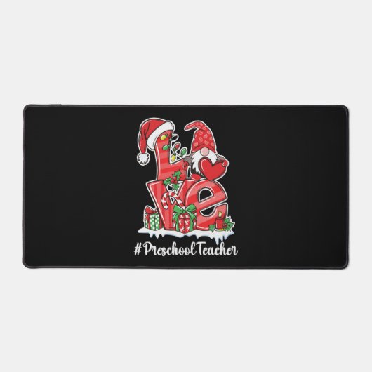 Love Preschool Teacher Gnome Christmas Pajamas (Recto)