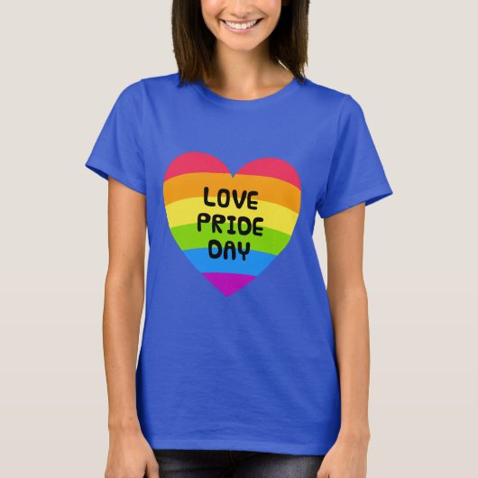 Love Pride Day blauwe vrouwen T-shirt (Voorkant)