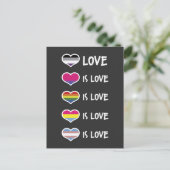 Love Pride LGBT Equal Rights Colorful Briefkaart (Staand voorkant)