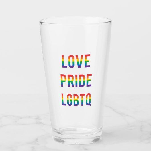 Love Pride LGBTQ Glas (Voorkant)