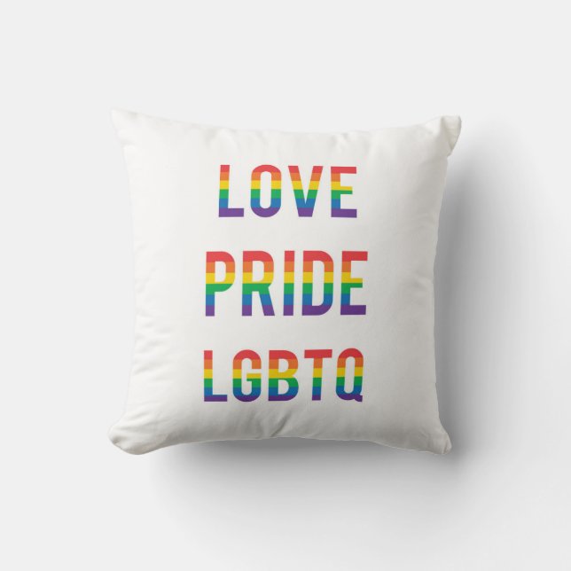 Love Pride LGBTQ Kussen (Voorkant)