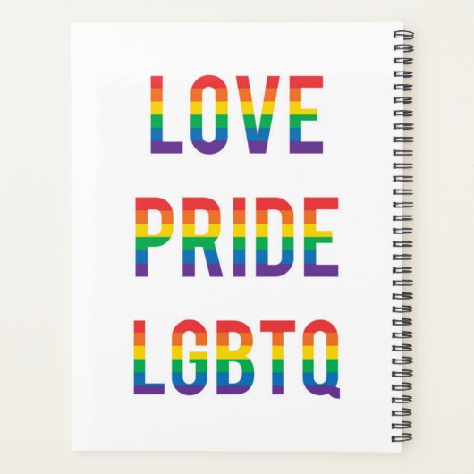 Love Pride LGBTQ Planner (Achterkant)